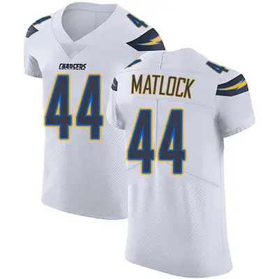 Men's Elite Scott Matlock Los Angeles Chargers White Vapor Untouchable Jersey