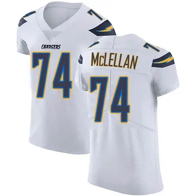 Men's Elite Tyler McLellan Los Angeles Chargers White Vapor Untouchable Jersey