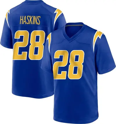 Men's Game Hassan Haskins Los Angeles Chargers Royal 2nd Alternate Jersey