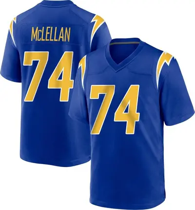 Men's Game Tyler McLellan Los Angeles Chargers Royal 2nd Alternate Jersey