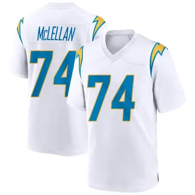 Men's Game Tyler McLellan Los Angeles Chargers White Jersey