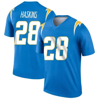 Men's Legend Hassan Haskins Los Angeles Chargers Blue Powder Jersey