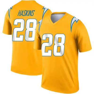 Men's Legend Hassan Haskins Los Angeles Chargers Gold Inverted Jersey