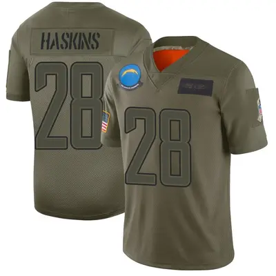 Men's Limited Hassan Haskins Los Angeles Chargers Camo 2019 Salute to Service Jersey