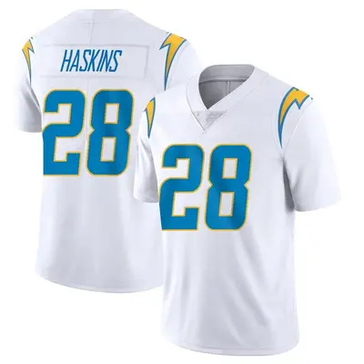 Men's Limited Hassan Haskins Los Angeles Chargers White Vapor Untouchable Jersey