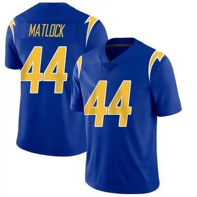 Men's Limited Scott Matlock Los Angeles Chargers Royal 2nd Alternate Vapor Jersey