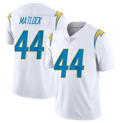 Men's Limited Scott Matlock Los Angeles Chargers White Vapor Untouchable Jersey