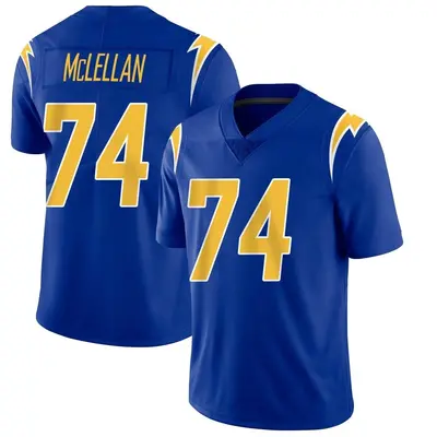 Men's Limited Tyler McLellan Los Angeles Chargers Royal 2nd Alternate Vapor Jersey