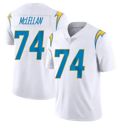 Men's Limited Tyler McLellan Los Angeles Chargers White Vapor Untouchable Jersey