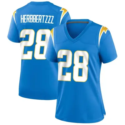 Women's Game Hassan Haskins Los Angeles Chargers Blue Powder Alternate Jersey