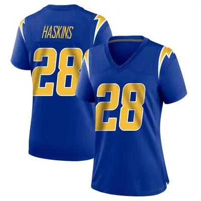 Women's Game Hassan Haskins Los Angeles Chargers Royal 2nd Alternate Jersey