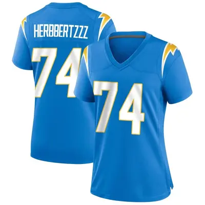 Women's Game Tyler McLellan Los Angeles Chargers Blue Powder Alternate Jersey