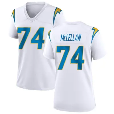 Women's Game Tyler McLellan Los Angeles Chargers White Jersey