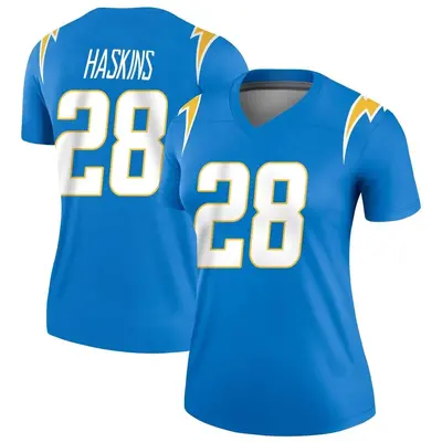 Women's Legend Hassan Haskins Los Angeles Chargers Blue Powder Jersey