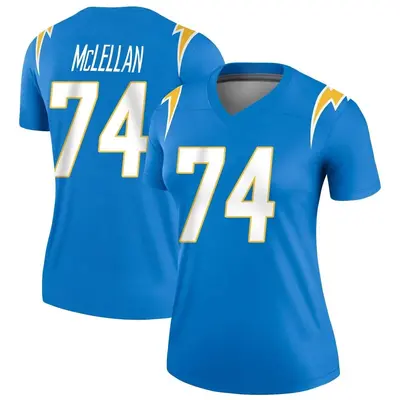 Women's Legend Tyler McLellan Los Angeles Chargers Blue Powder Jersey