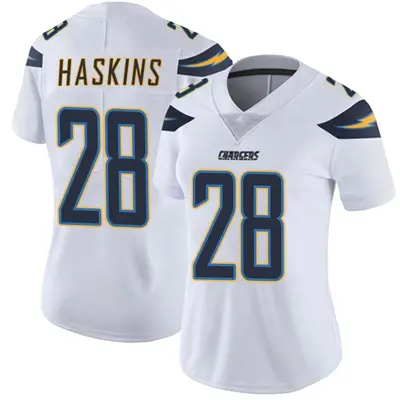 Women's Limited Hassan Haskins Los Angeles Chargers White Vapor Untouchable Jersey