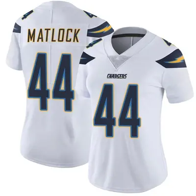 Women's Limited Scott Matlock Los Angeles Chargers White Vapor Untouchable Jersey