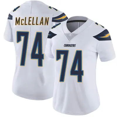 Women's Limited Tyler McLellan Los Angeles Chargers White Vapor Untouchable Jersey